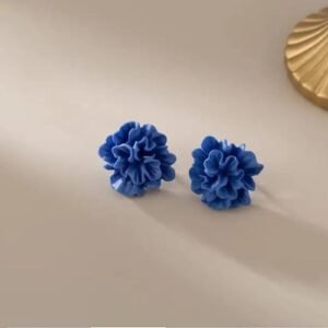 Home Blue Flower Earring Set