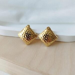 Home Golden Square Top Earring set
