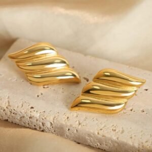 Home Golden Wing Earring Set