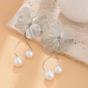 Home Floral Silver Earring Set