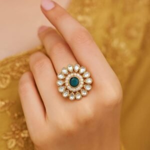 Home green floral ring