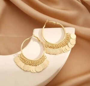 golden hoop earrings